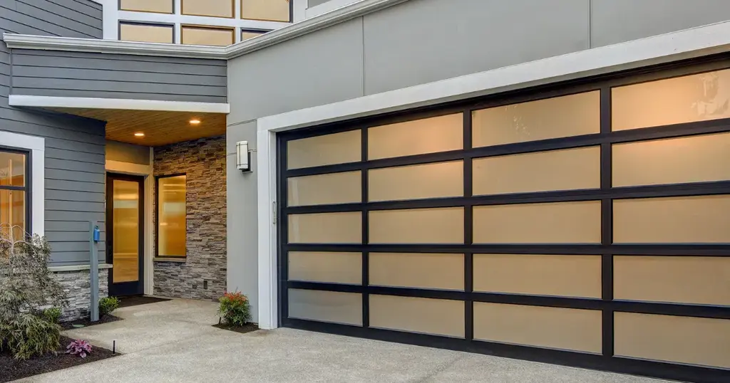 contemporary aluminum garage door