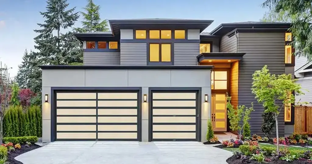contemporary multi bay garage system