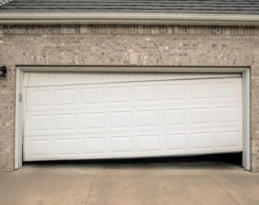 broken garage door residential
