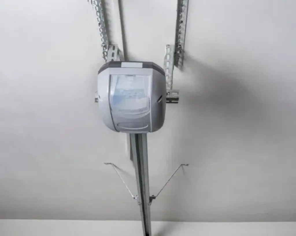 white colored garage door opener