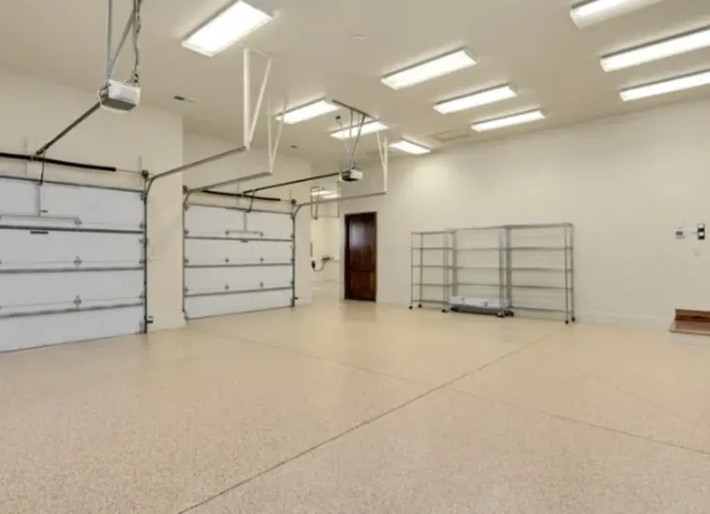 big garage door with multiple openers