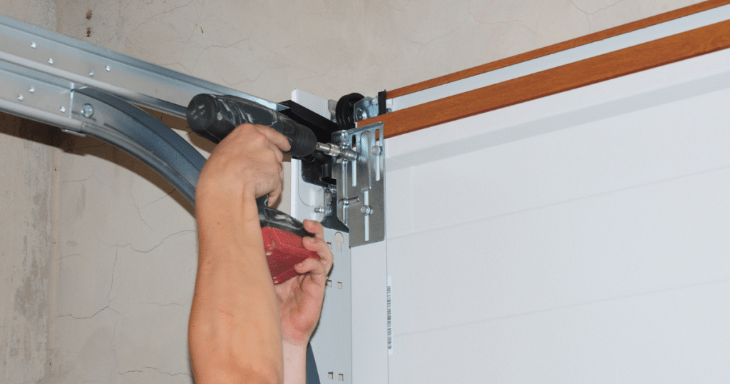 Garage door chain is loose and drooping