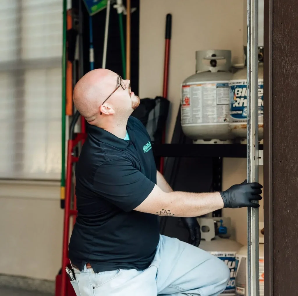 foreman checking meadows garage doors (1)