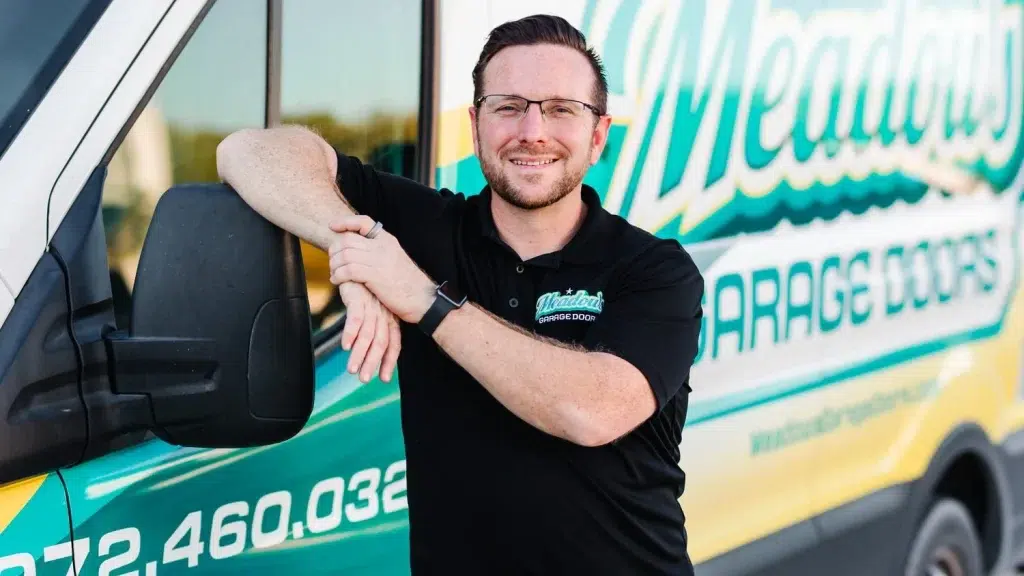 mr jason with company van meadows garage door