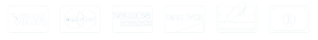 Visa | Mastercard | Discover | Check | Cash