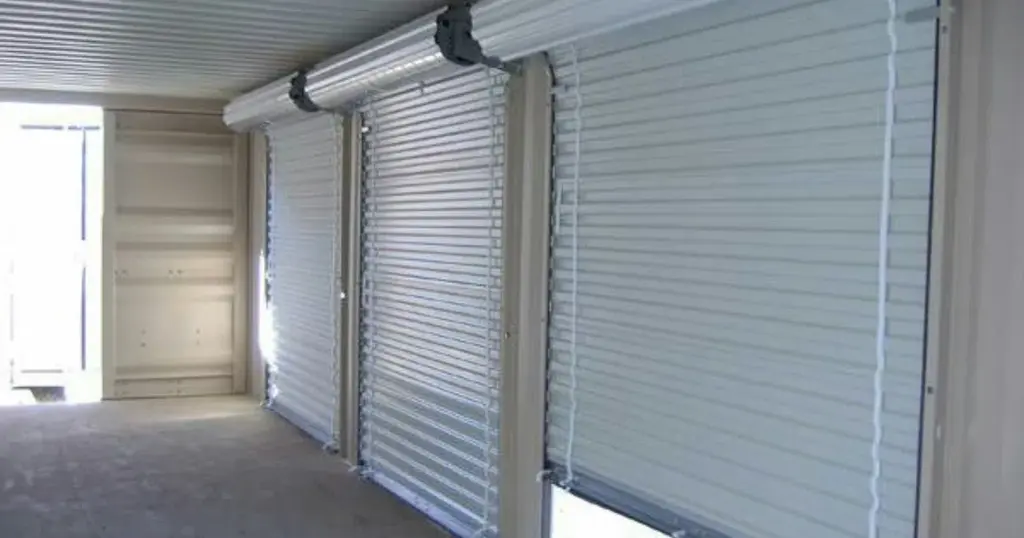 white roll up garage door