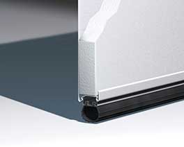 Diagram of a 2 layer insulated garage door.