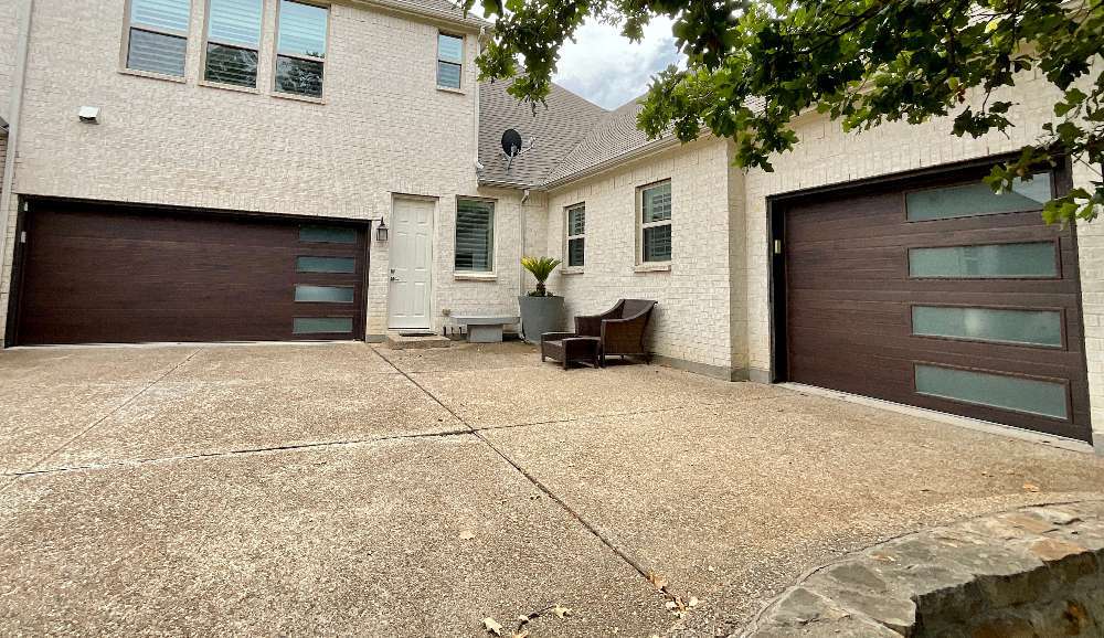 Two modern two-door garage doors