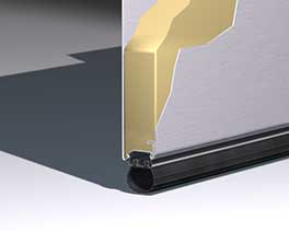 Diagram of an insulated garage door.