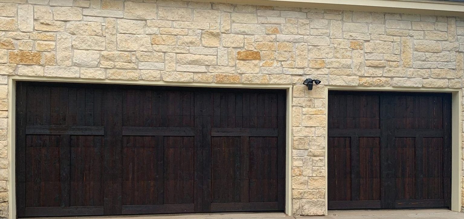 Custom wood garage door