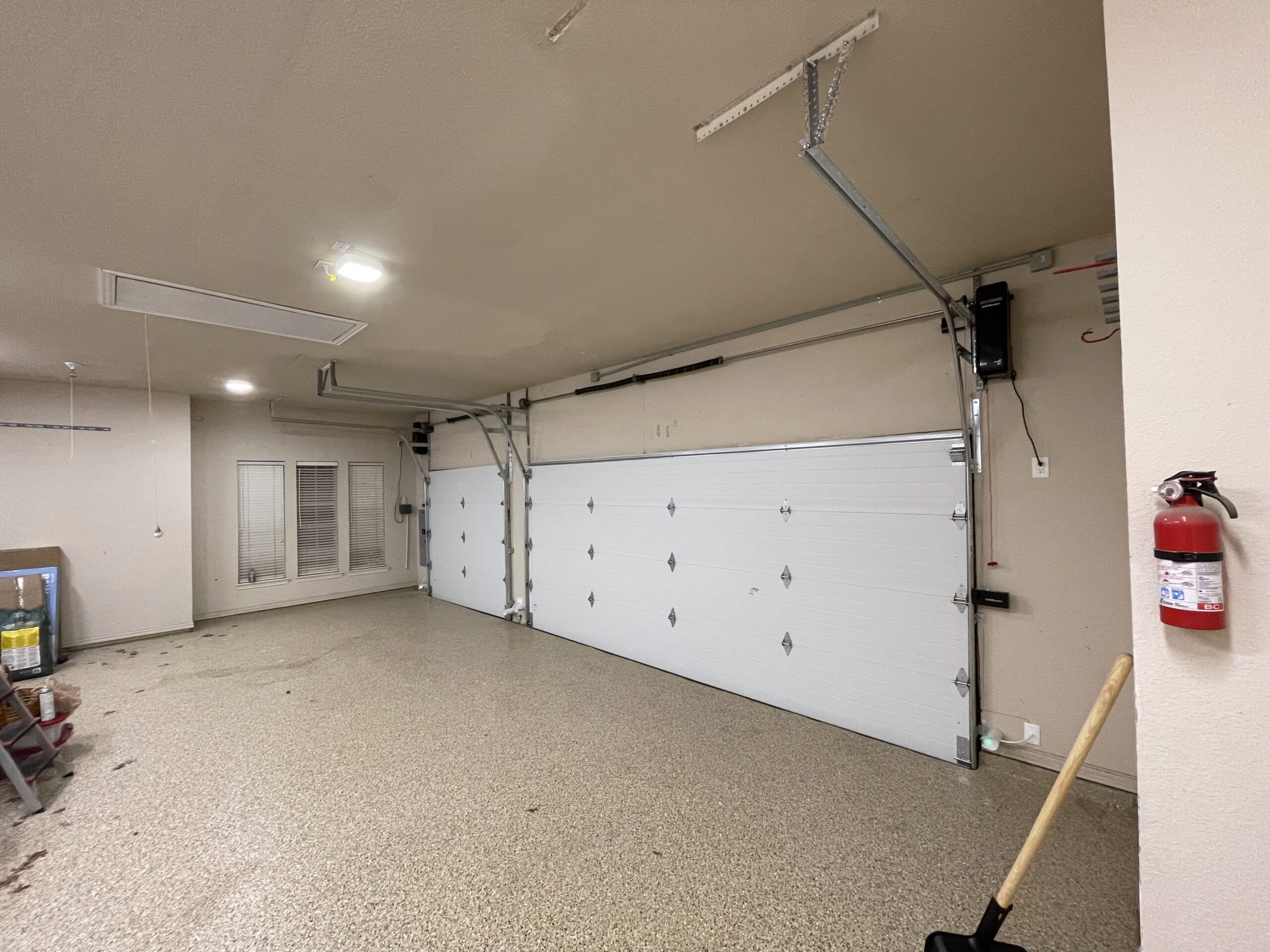 3 car garage door interior