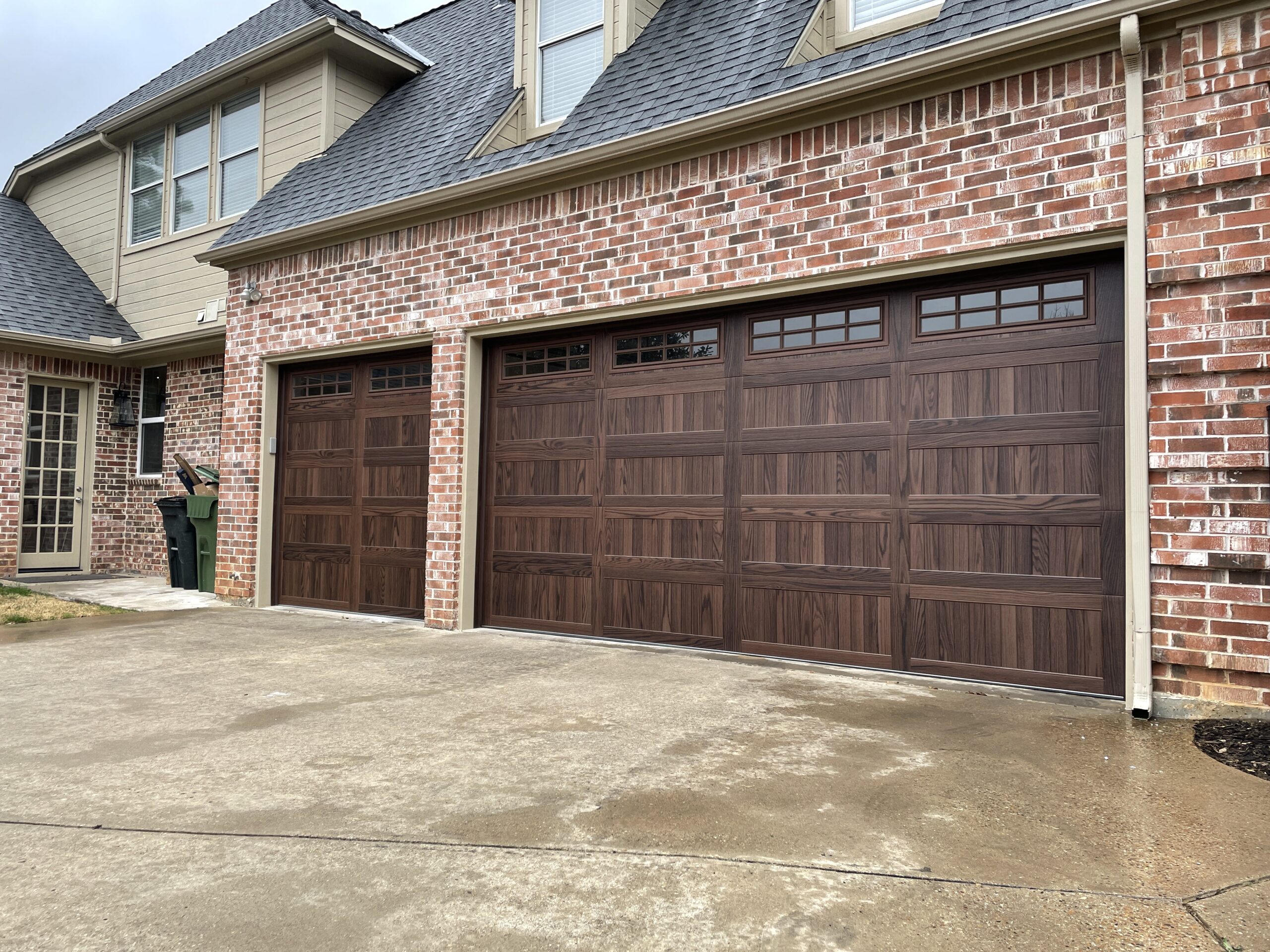 Woodtone 3 car residential garage door