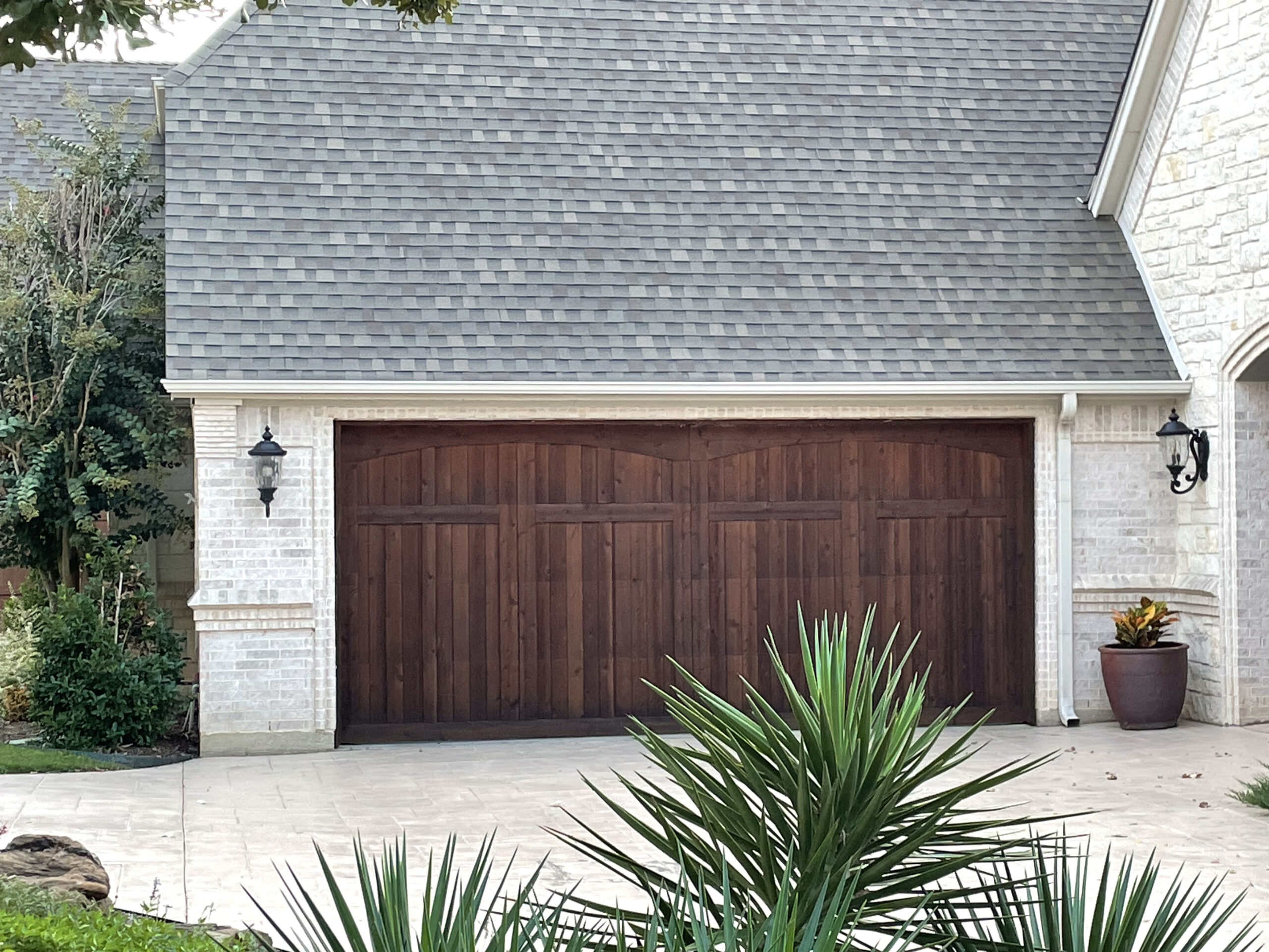 Mesa wood paneled garage door